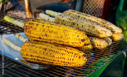 Char grilled corn on cob from Vietnam Hoi An street market