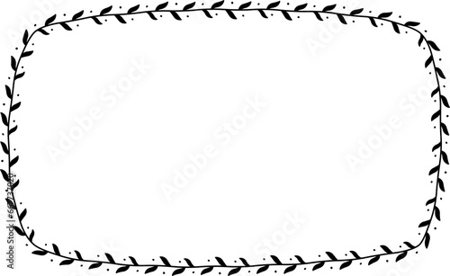 Rectangle Frame laurel wreath silhouette black horizontal vintage frames flower floral leaf border Botanical laurel ornate art leaf Elements design border retro badge decoration element isolated decor