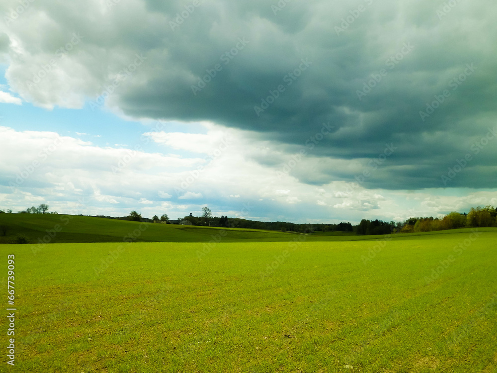 Green fields in Kashubia region - Northern Poland. Green fields in Kashubia region - Northern Poland.