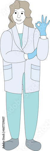 Illustrations medical personnel, doctor, nurse, health, medicine. Medical characters. Cute doctors, stomatologs and nurses. Men and women are avatars. Vector flat illustration.