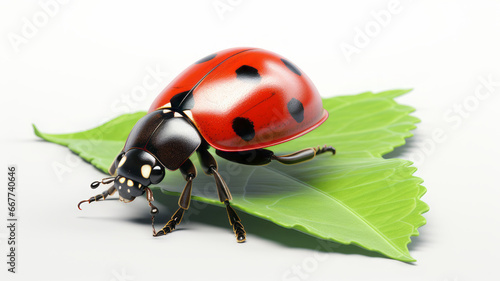 Ladybug isolated on white background © Don