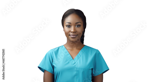Portrait of a young African American female nurse