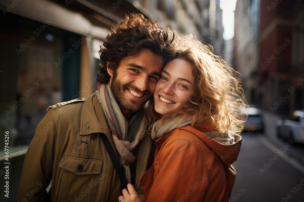 Obraz premium Happy loving couple spending time together