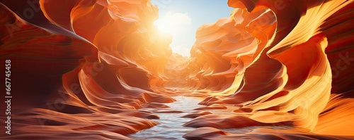 antelope canyon in arizona - background travel concept, Generative AI