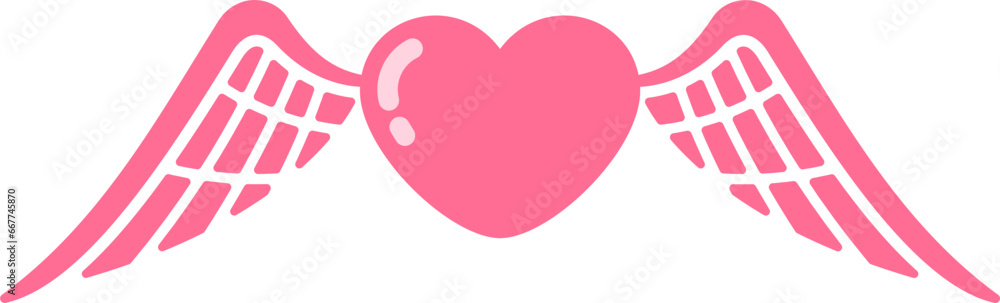 vector of a winged heart vector of a winged heart