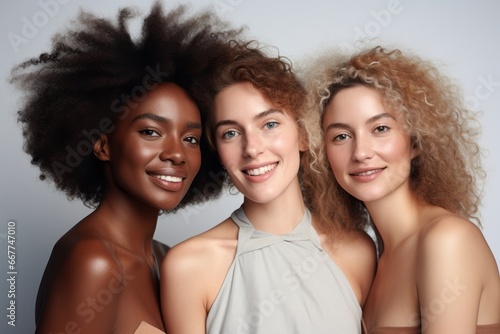 Friendship together women young female group beauty person
