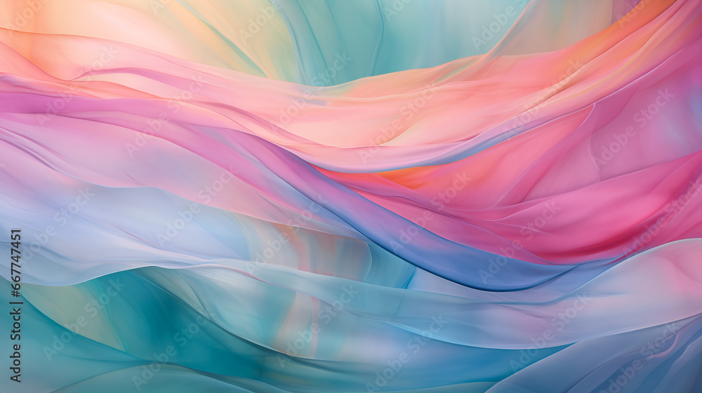 Turquoise, pink dreamy pastel watercolor flowing waves backdrop. Blue, mint, teal soft painted wavy folds. Abstract art luxury color wave background. Silk drape waves background, banner copy space Turquoise, pink dreamy pastel watercolor flowing waves backdrop. Blue, mint, teal soft painted wavy folds. Abstract art luxury color wave background. Silk drape waves background, banner copy space