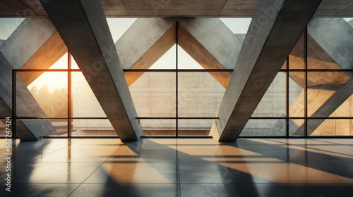 Abstract modern architecture.Contemporary concrete interior.modern architecture detail
