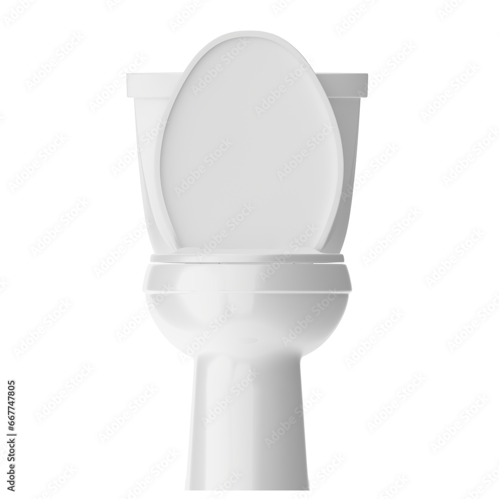 3D rendering illustration of a flush toilet