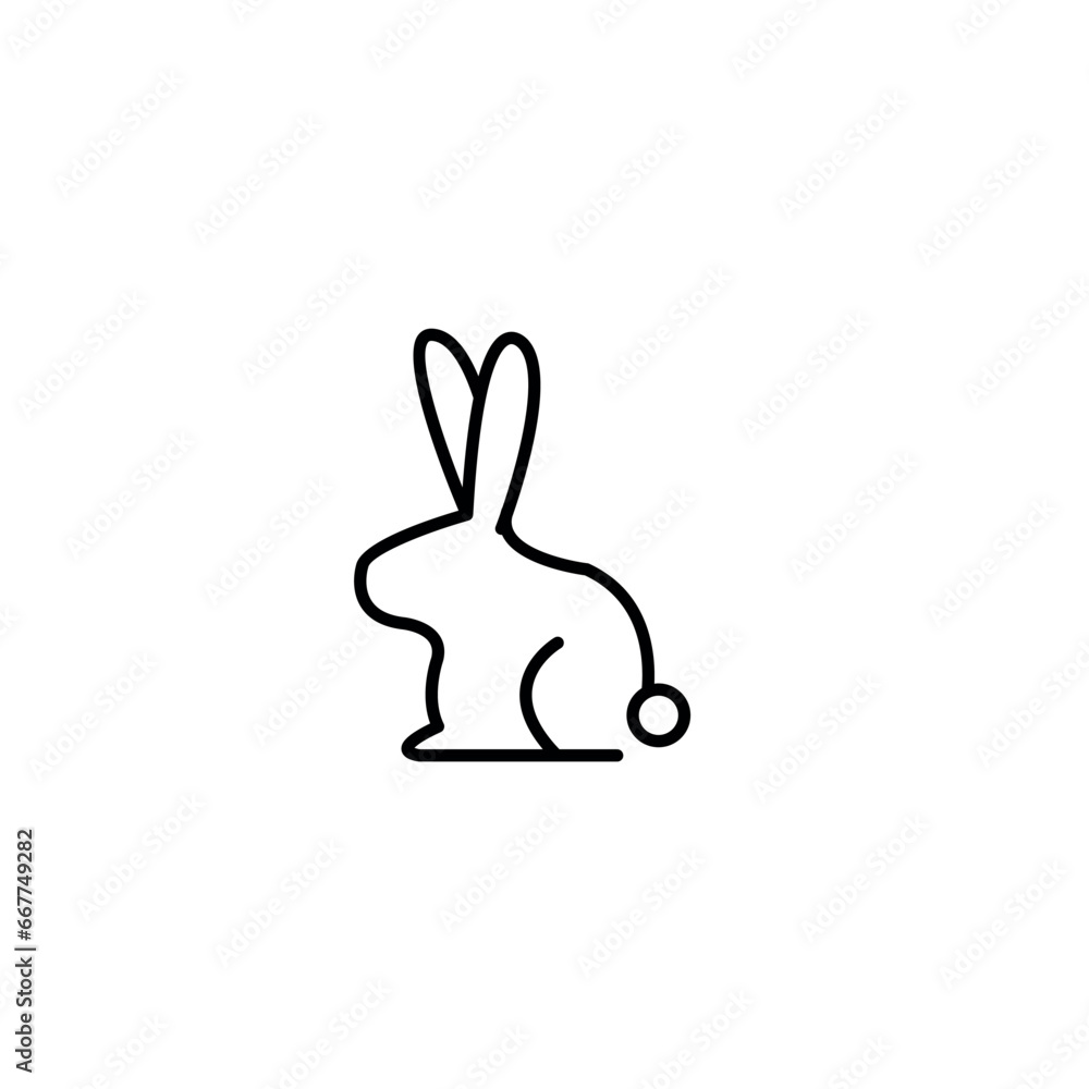 Rabbit, linear icon