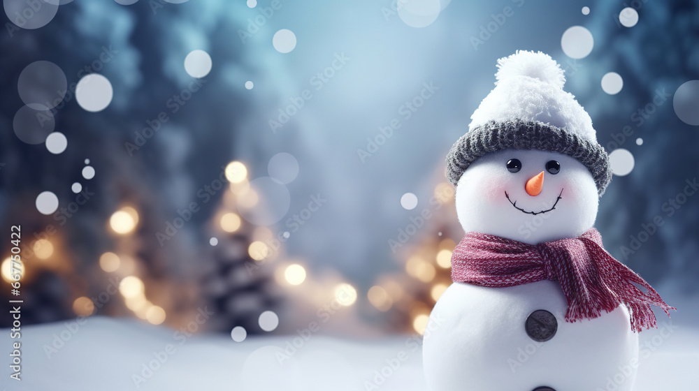 Snowman in the Woods. Generative AI Snowman in the Woods. Generative AI