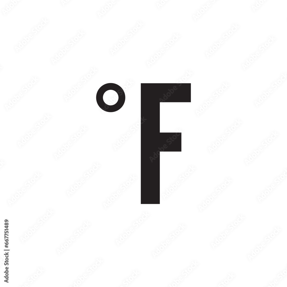 Fahrenheit icon symbol sign vector Fahrenheit icon symbol sign vector