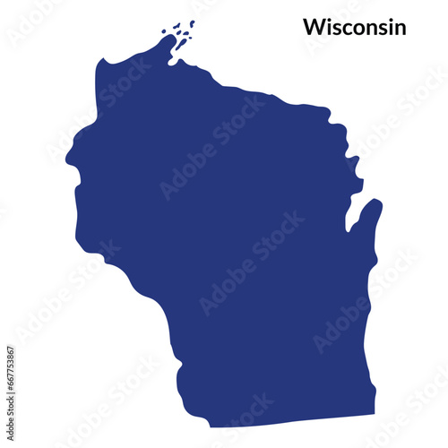  Map of Wisconsin. Wisconsin map. USA map
