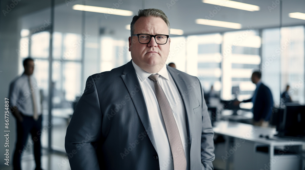 Male businessman in suit and tie in office Male businessman in suit and tie in office