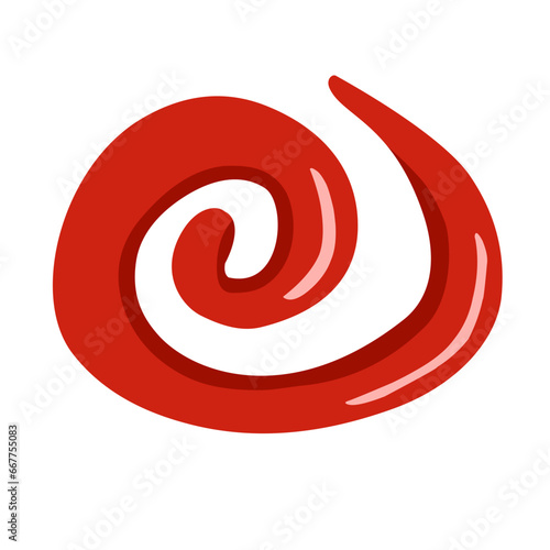 illustration of dripping tomato sauce