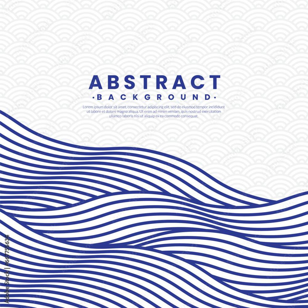 Blue water wave line pattern background. Traditional Japanese pattern concept. Blue water wave line pattern background. Traditional Japanese pattern concept.