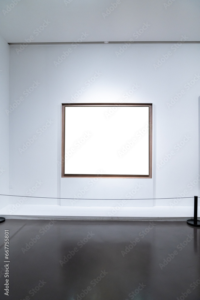 blank frame in gallery