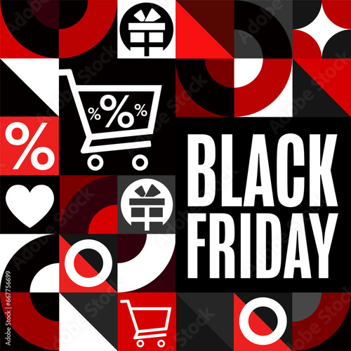 Black Friday. Holiday concept. Template for background  banner  card  poster with text inscription. Vector EPS10 illustration.