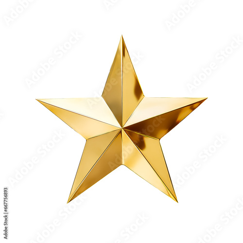 Gold star on a white background  the concept of Christmas and New Year