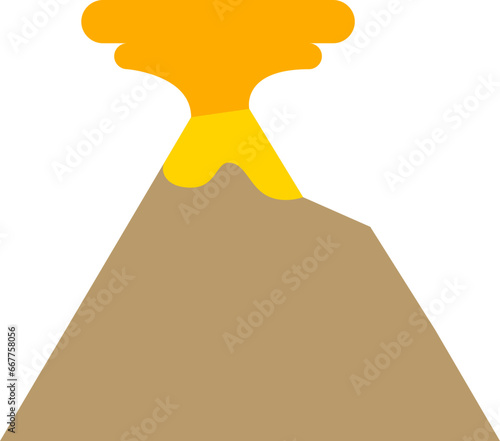 Volcanic eruption icon