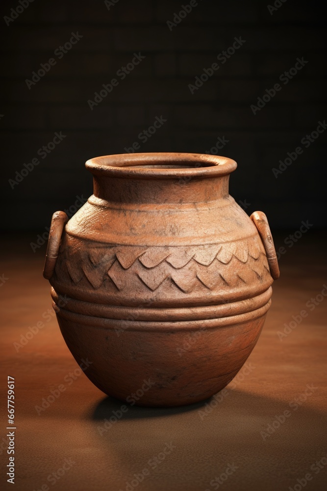 A brown vase sitting on top of a wooden table. Suitable for home decor or interior design themes. A brown vase sitting on top of a wooden table. Suitable for home decor or interior design themes.