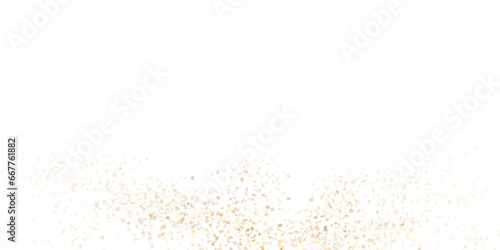 white background with small gold dots scattered over it. The dots are concentrated at the bottom and disappear towards the top.