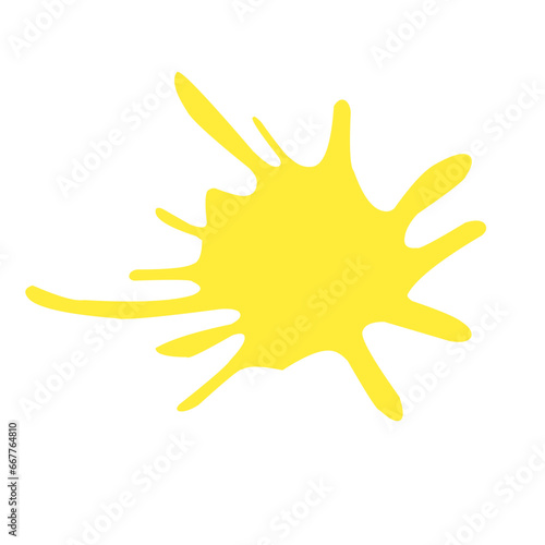 yellow paint splash