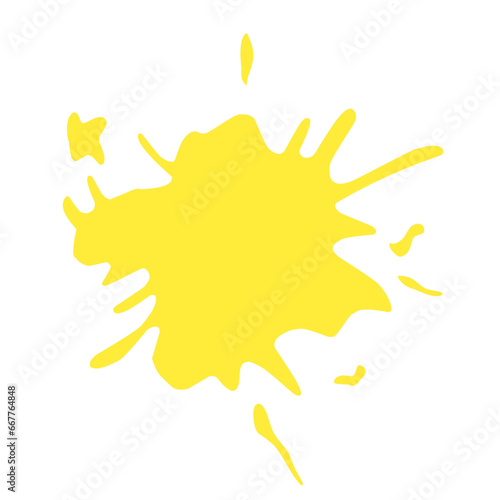 yellow paint splash