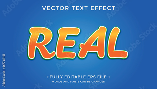 real 3d editable cartoon text effect