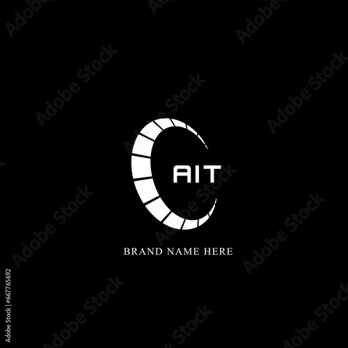 AIT logo. A I T design. White AIT letter. AIT, A I T letter logo design. Initial letter AIT linked circle uppercase monogram logo.