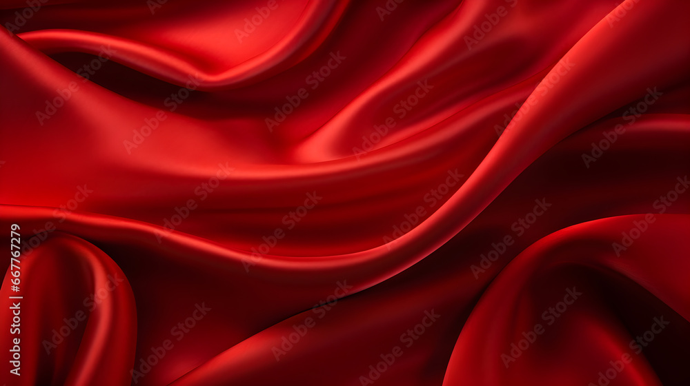 Fototapeta premium Red cloth texture luxury fabric background