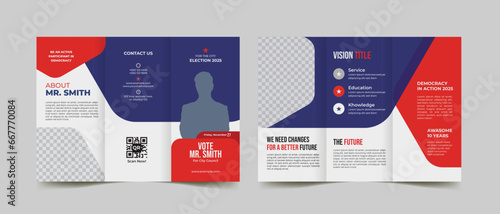 Political Election Trifold Brochure Template 