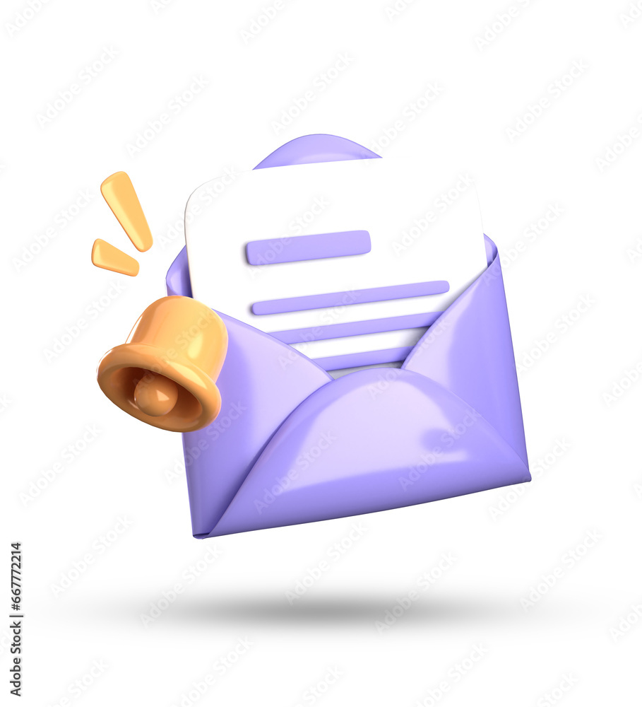 3d rendering of Envelope, 3D pastel icon set. 3d rendering of Envelope, 3D pastel icon set.