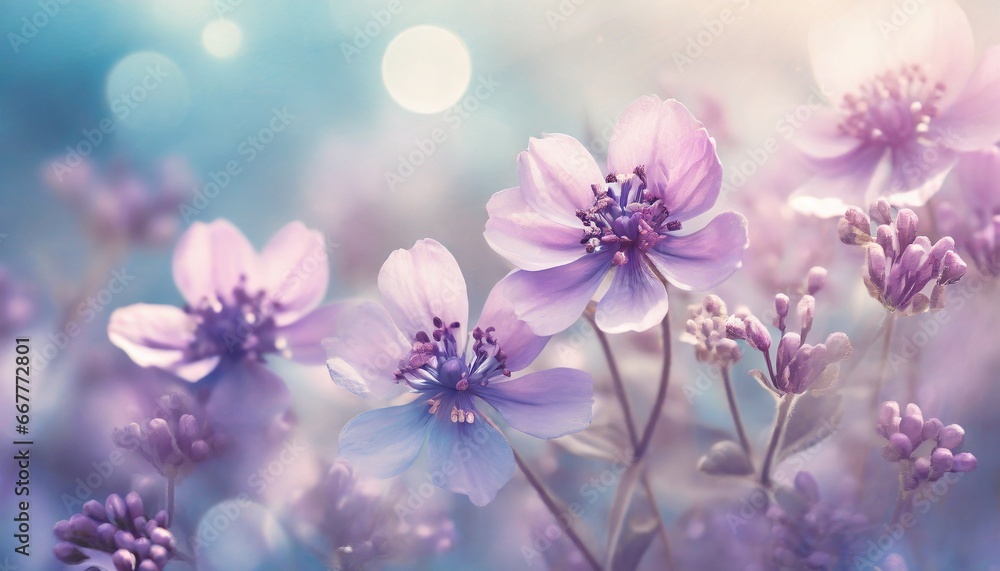 Lavender flowers in the garden in pastel colors Lavender flowers in the garden in pastel colors