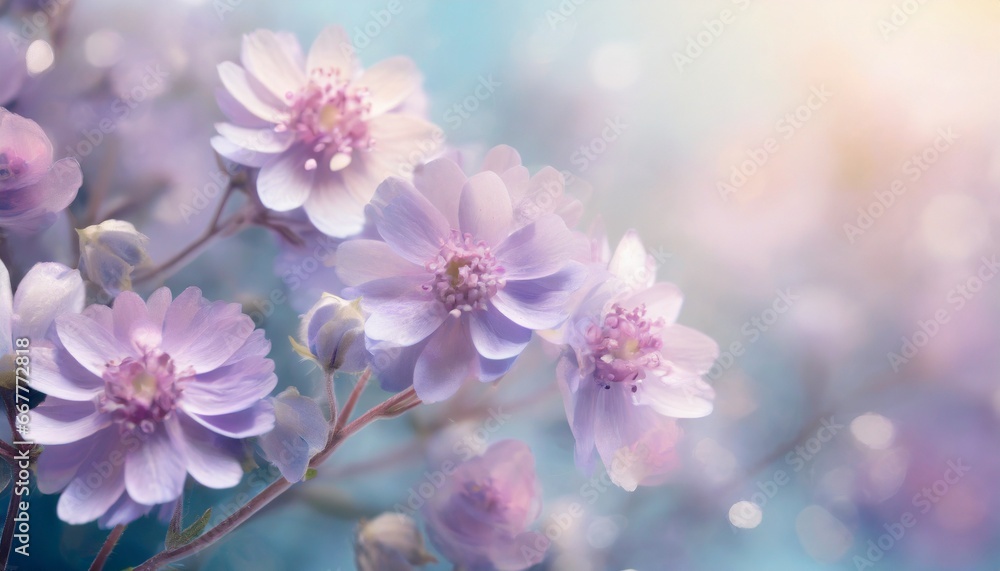 Lavender flowers in the garden in pastel colors Lavender flowers in the garden in pastel colors