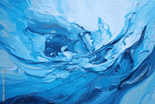Abstract art blue paint background with liquid fluid grunge texture. eps 10