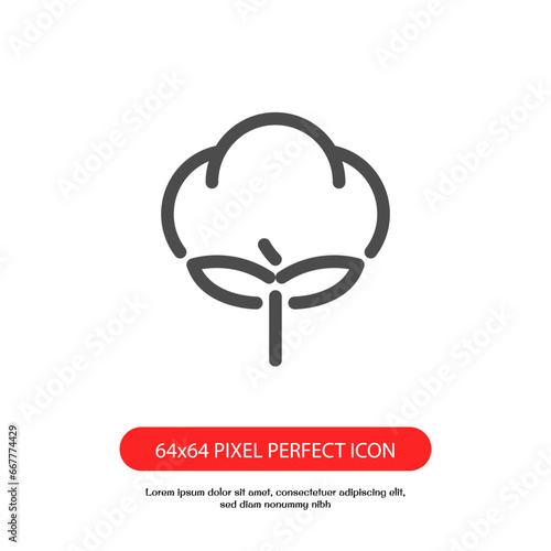 cotton seed outline icon pixel perfect for web and mobile