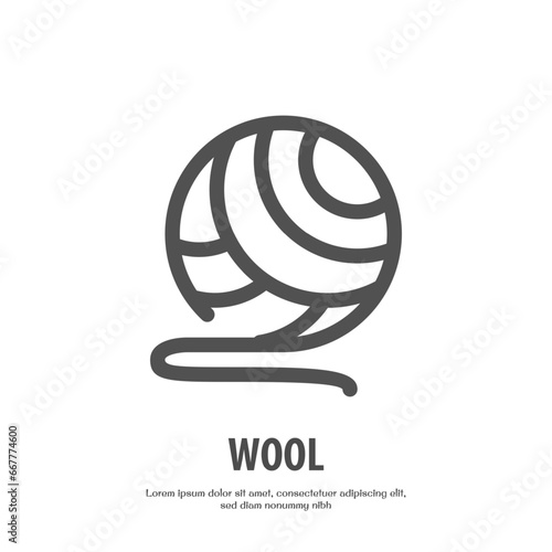 wool outline icon pixel perfect for website or mobile app
