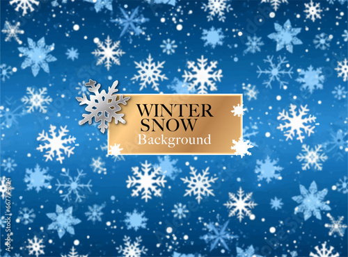 vector template background   雪の世界を構成したテキスタイルとタイトルセット AI