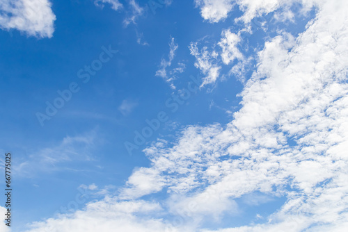 Beautiful sky with white cloud in summer.