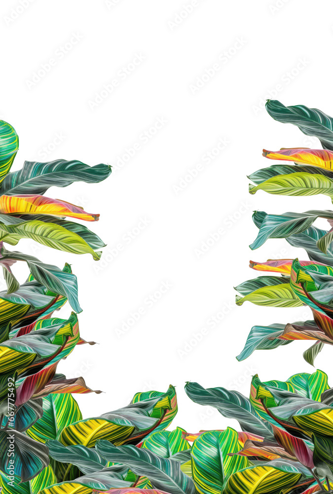 Tropical foliage and floral border or frame design background. Isolated on a transparent background. PNG, cutout, or clipping path. Tropical foliage and floral border or frame design background. Isolated on a transparent background. PNG, cutout, or clipping path.