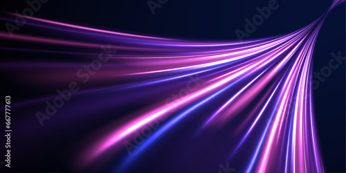 Red blue motion police line, horizontal light rays. Abstract vector fire circles, sparkling swirls and energy light spiral frames. Luminous stripes on a transparent background. Vector.	