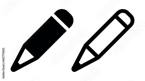 długopis ikona na białym tle