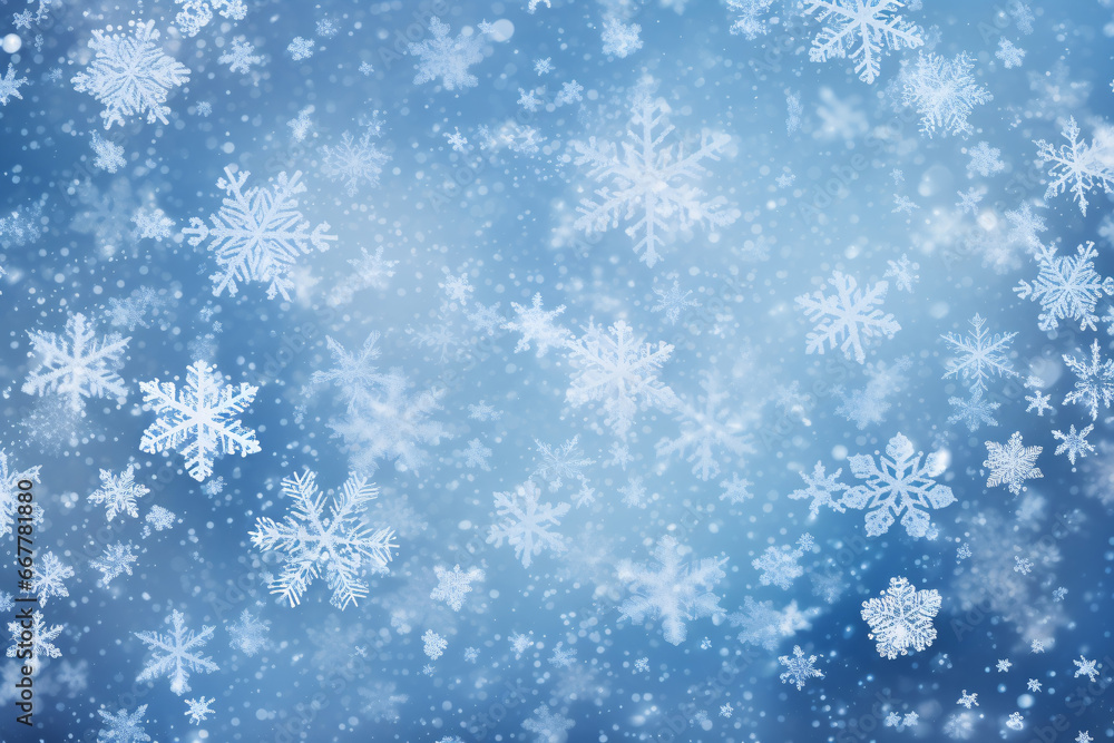 Winter weather collection with snow. Frosty Christmas weather with snowflakes. Generative Ai