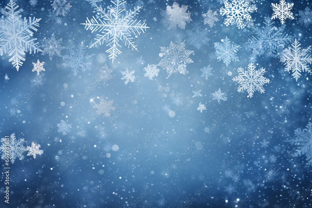 Winter weather collection with snow. Frosty Christmas weather with snowflakes. Generative Ai