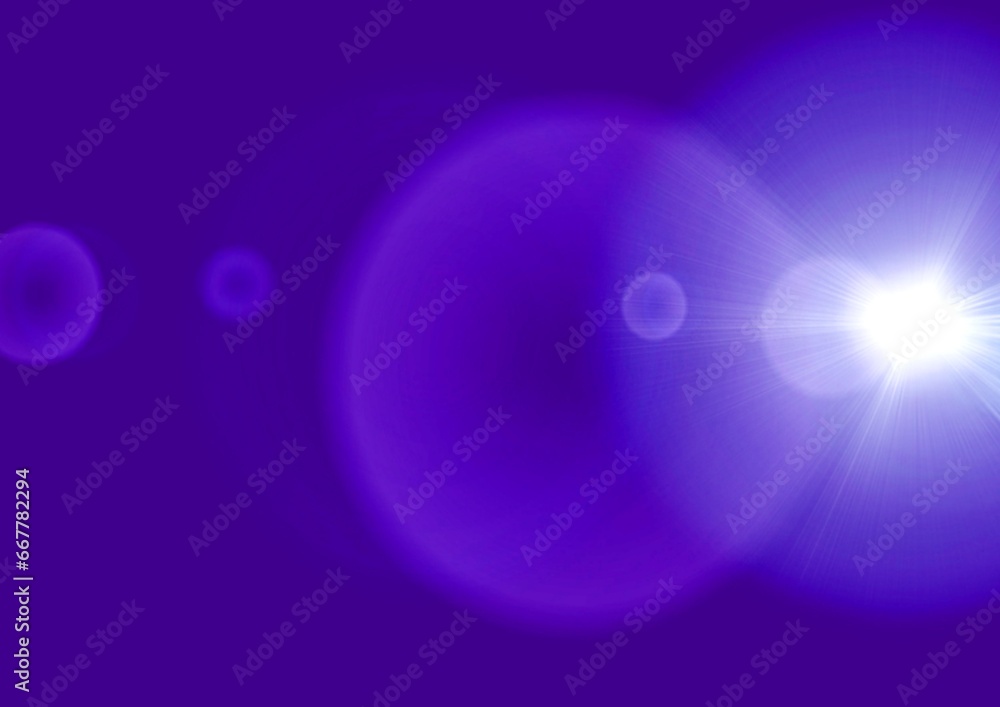 Bright light effect with beams and highlights shine with purple light . Modern design template for posters, ad banners, brochures, flyers, covers, websites.