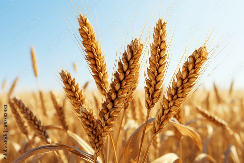 An artistic representation of wheat, showcasing its natural grace An artistic representation of wheat, showcasing its natural grace