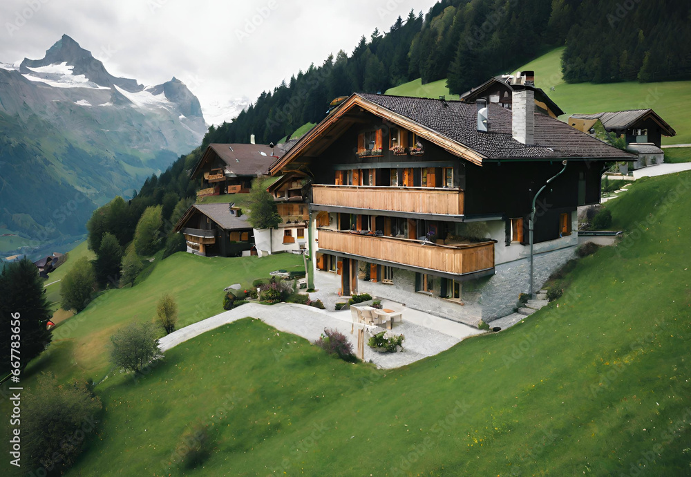 Cozy home in the Swiss Mountains.