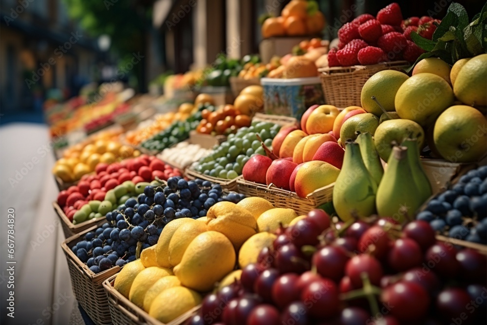 Bustling streets lined with fruit stalls, a tempting shopping adventure