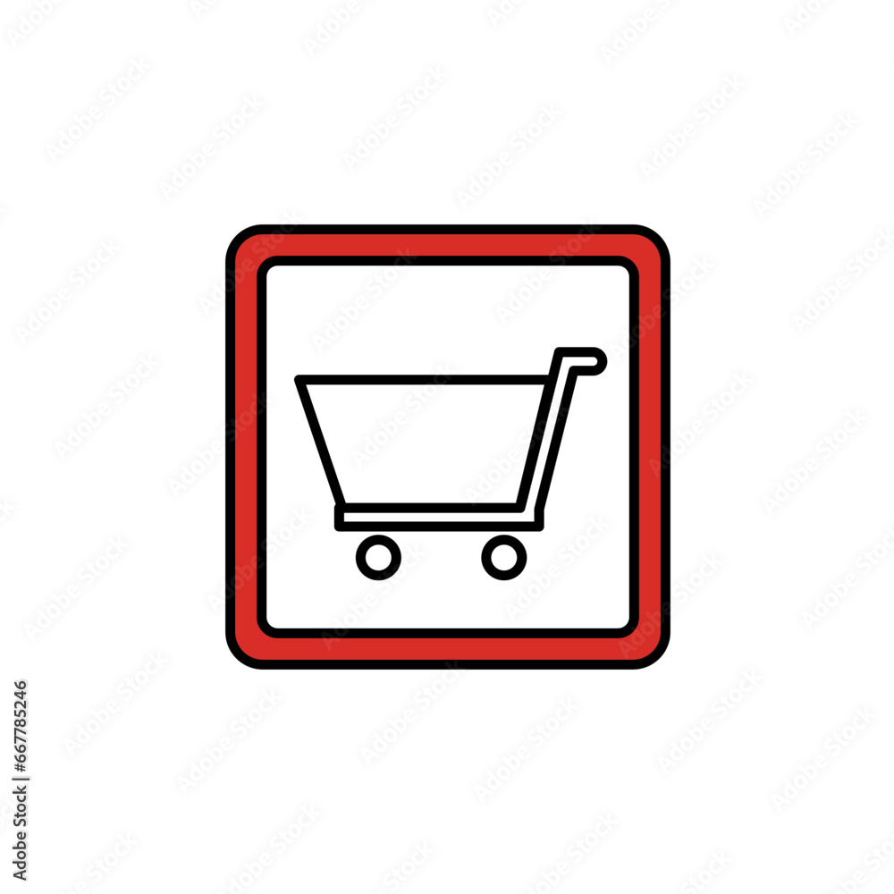 shopping cart sign icon shopping cart sign icon